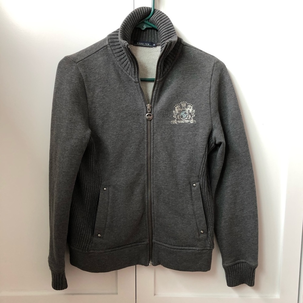 Fleece lined gray jacket